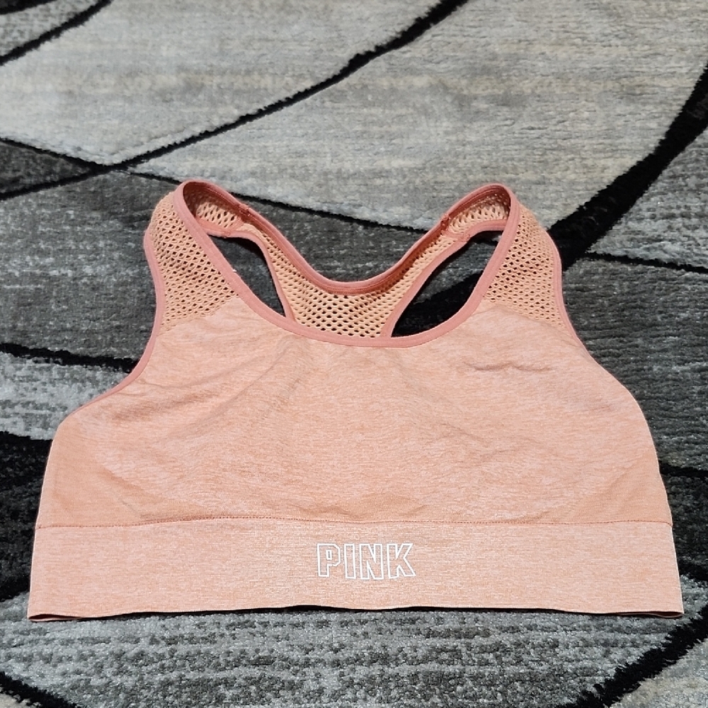 VS PINK SPORT 2020 SEAMLESS LIIGHTLY LINED RACERBACK SPORTS BRA